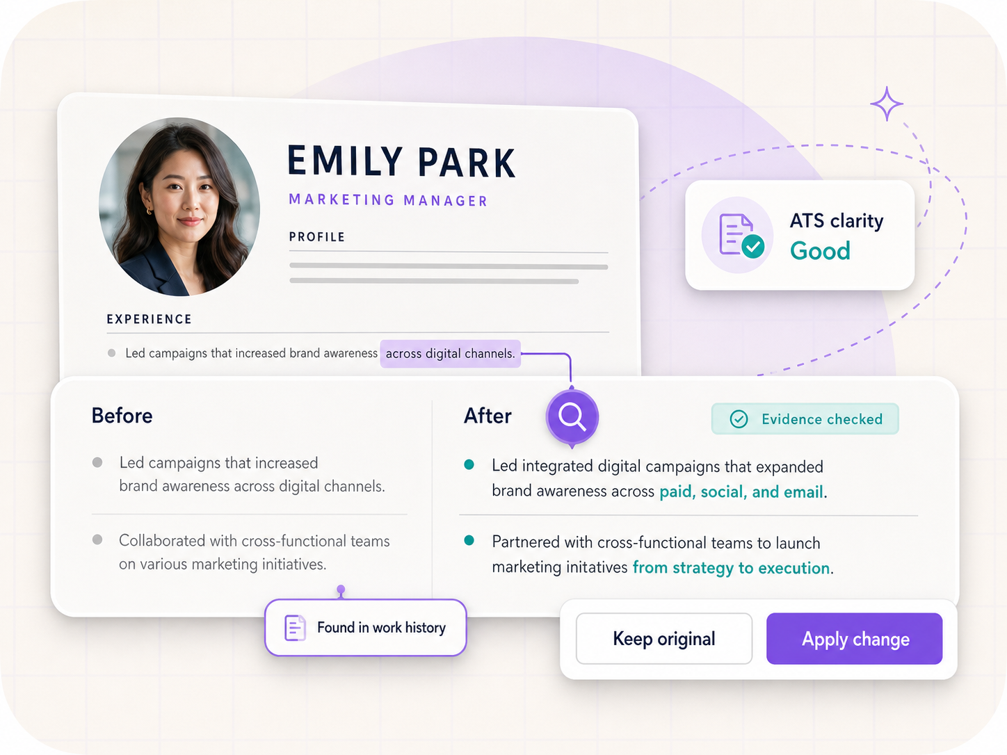 Resume analyzed by Resumeva with evidence-backed recommendations