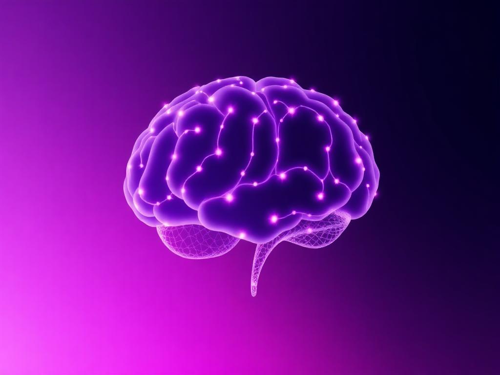 Glowing AI brain illustration