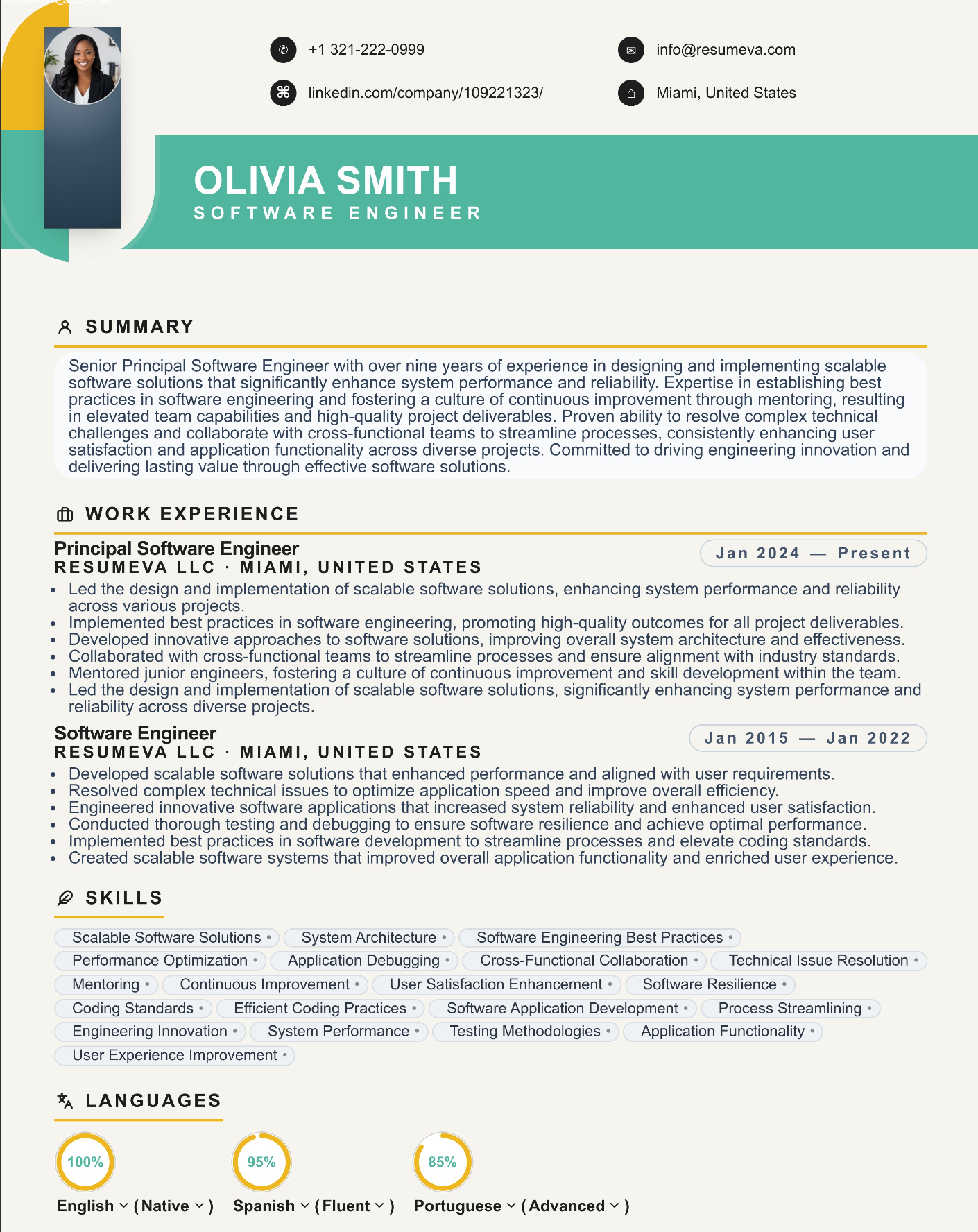 42. Marketing Specialist resume template preview