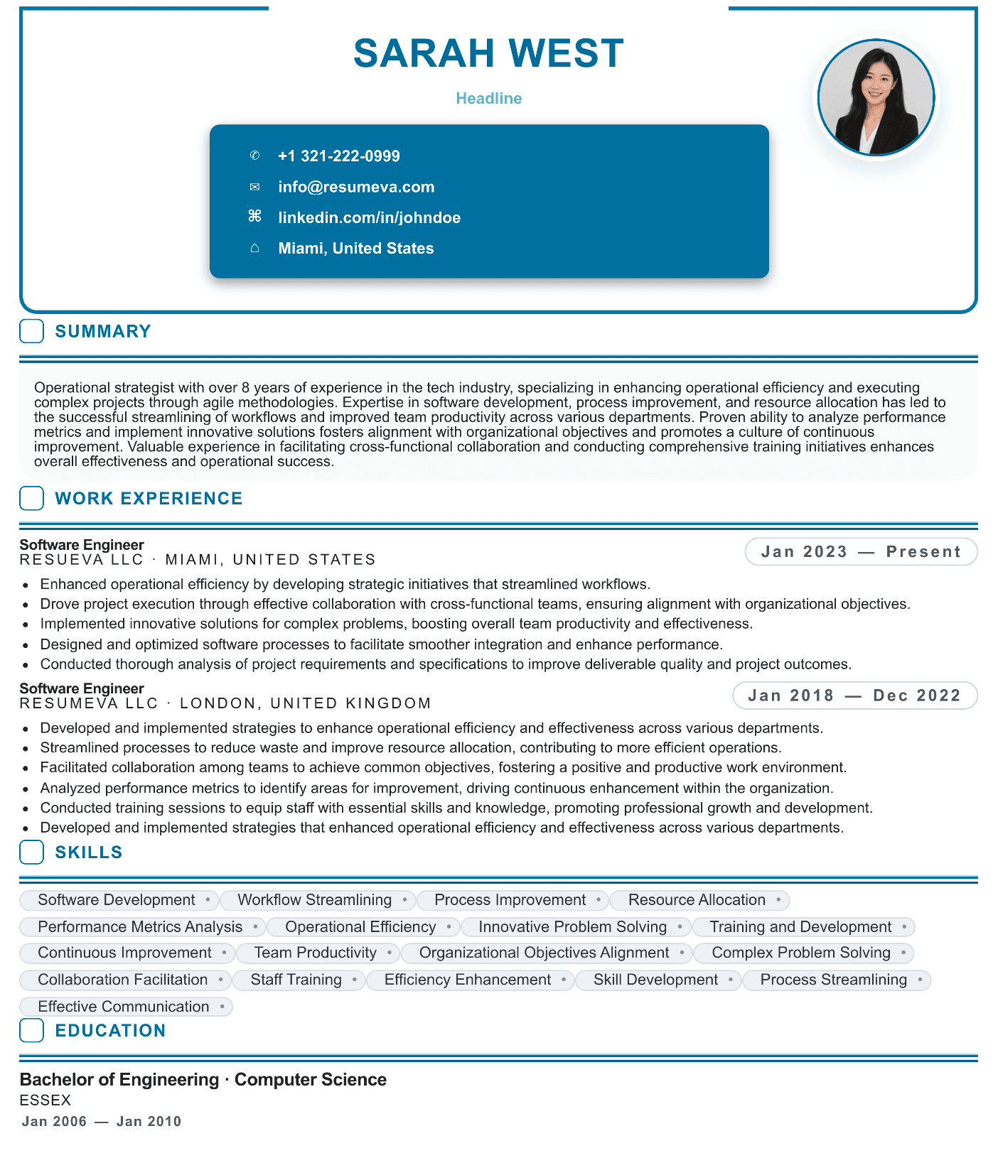 40. Program Manager resume template preview