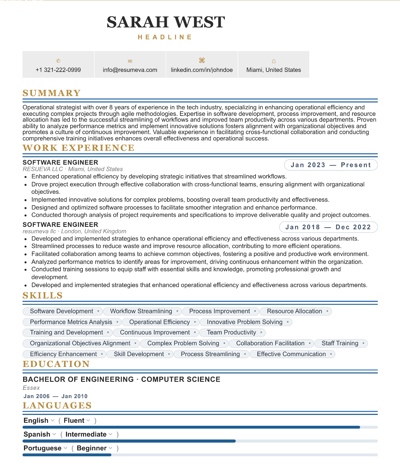 47. Prism resume template preview