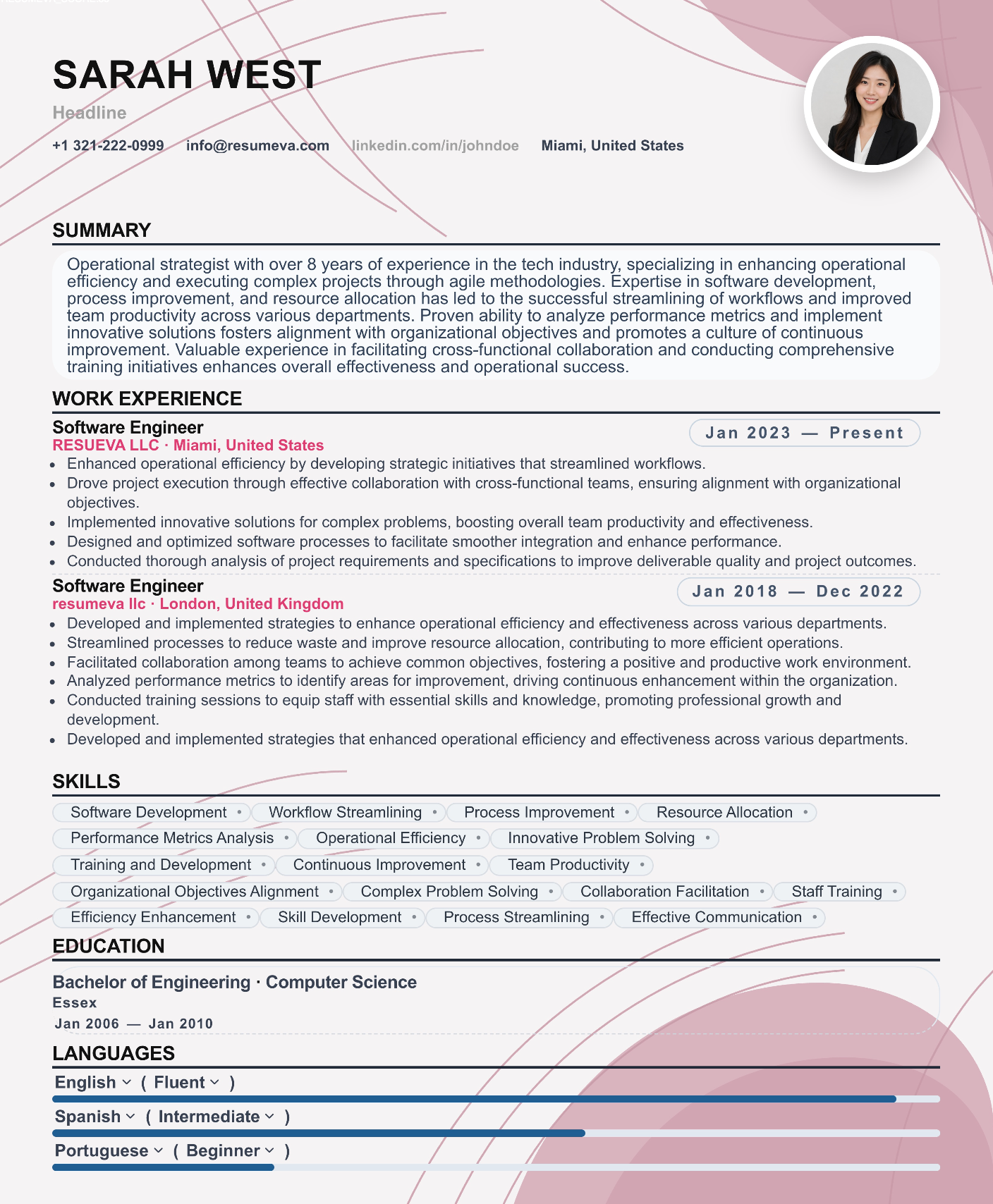 48. Ops resume template preview