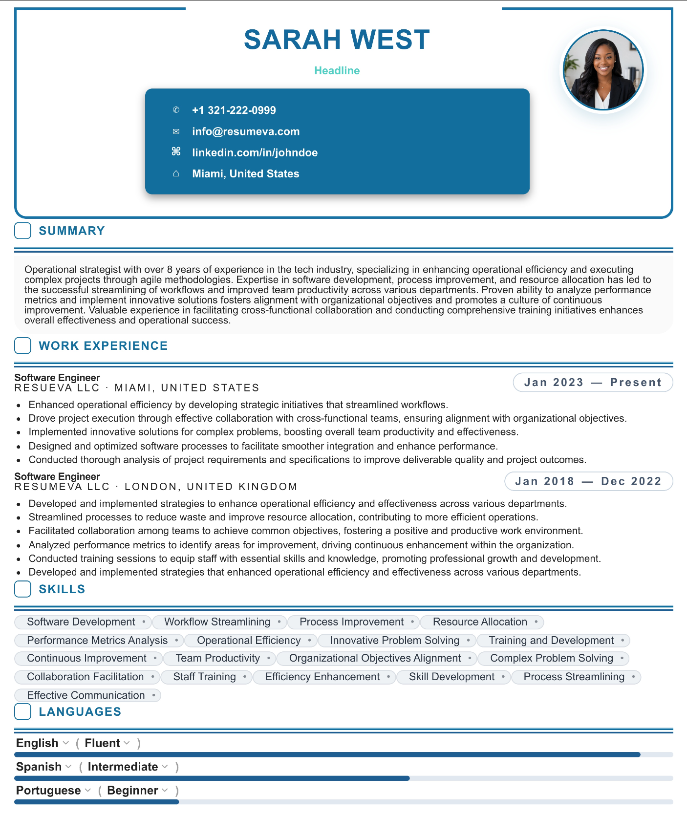 60. Cipher resume template preview