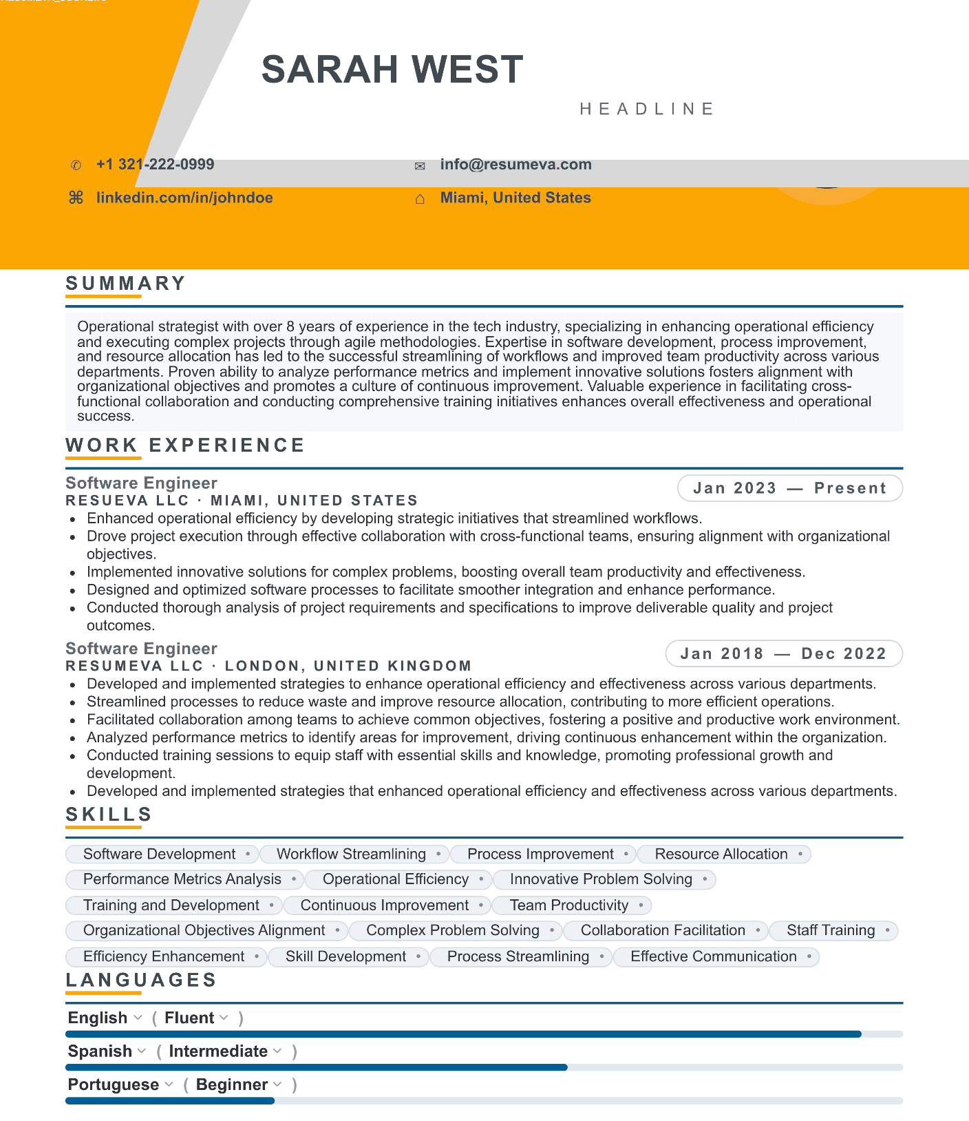55. Brand Designer resume template preview