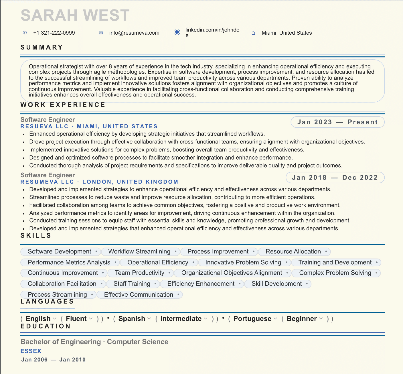56. Strategy Director resume template preview