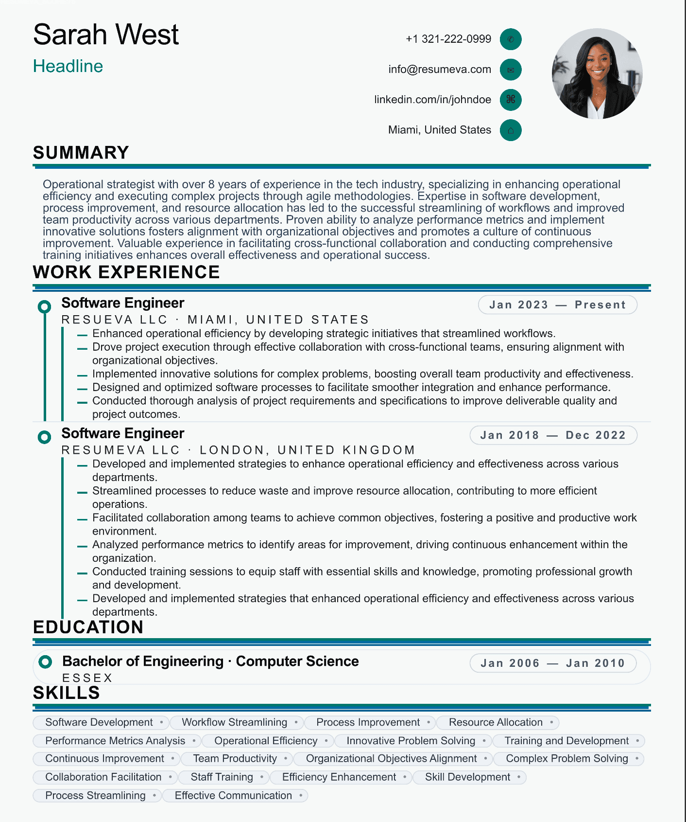 57. Community Manager resume template preview