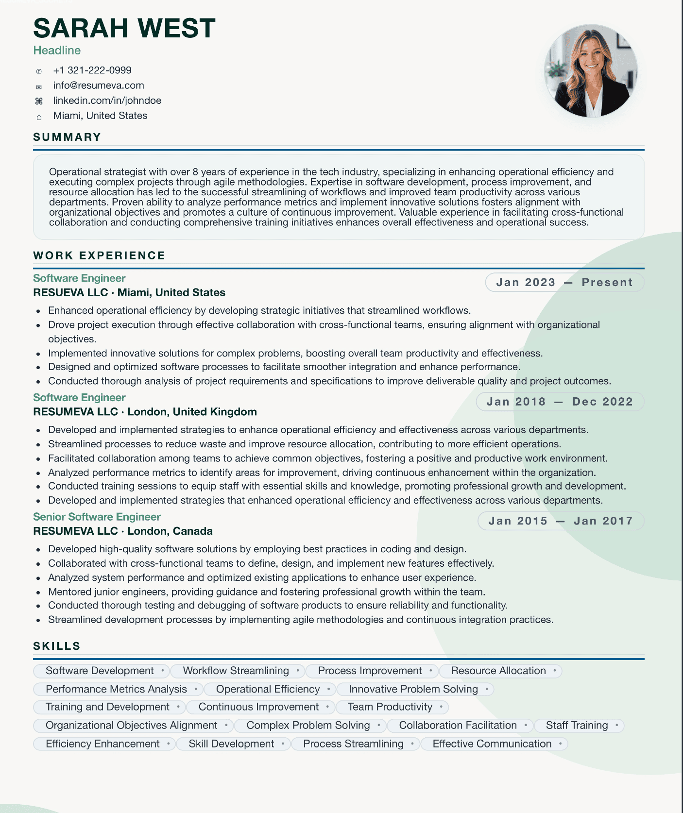 61. Accountant resume template preview