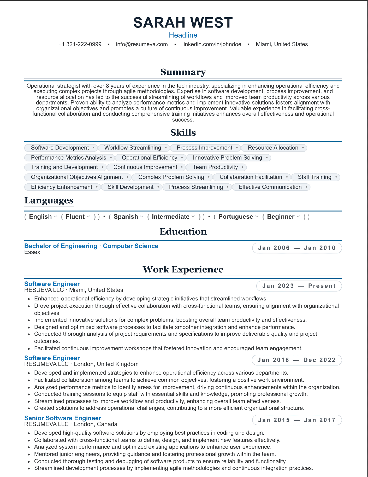 68. Insurance Broker resume template preview
