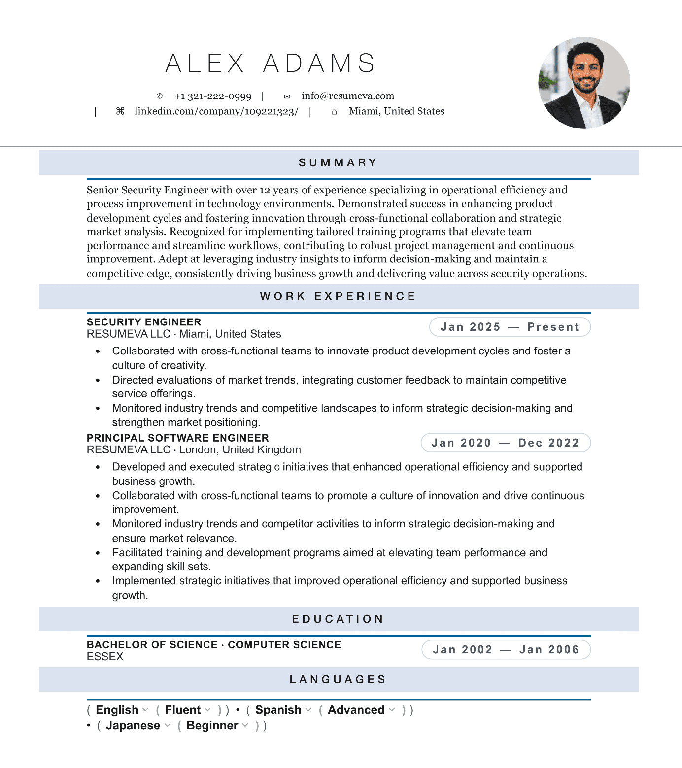 76. Public Relations Manager resume template preview