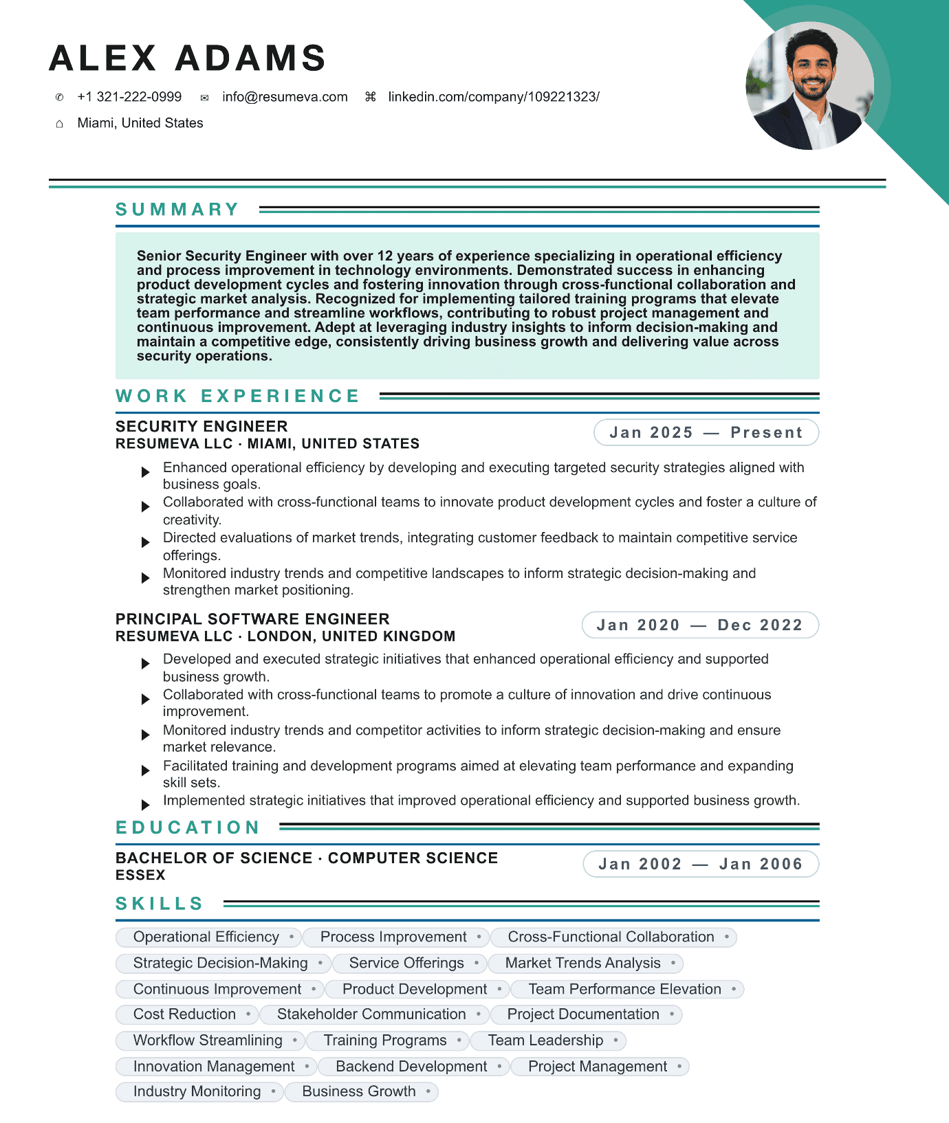 85. Product Designer resume template preview