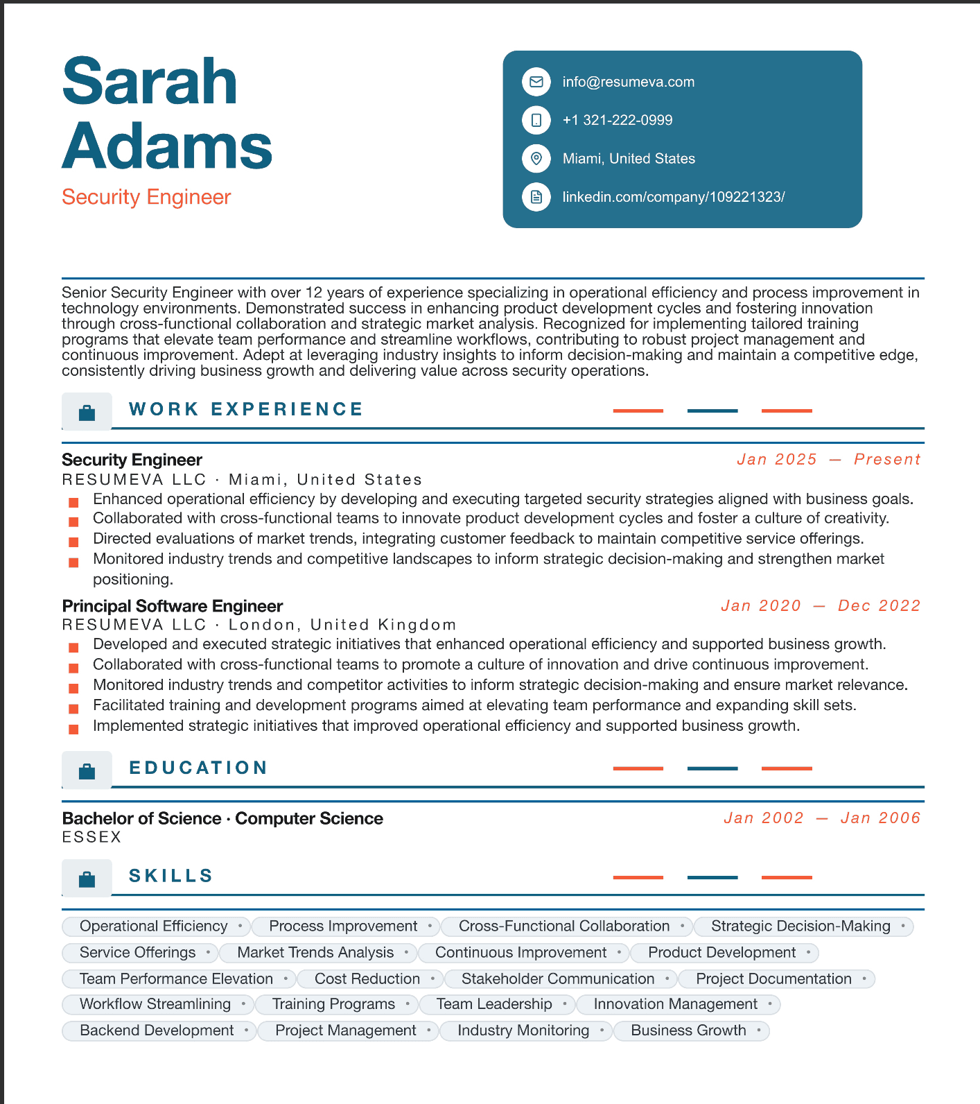 96. Office Manager resume template preview