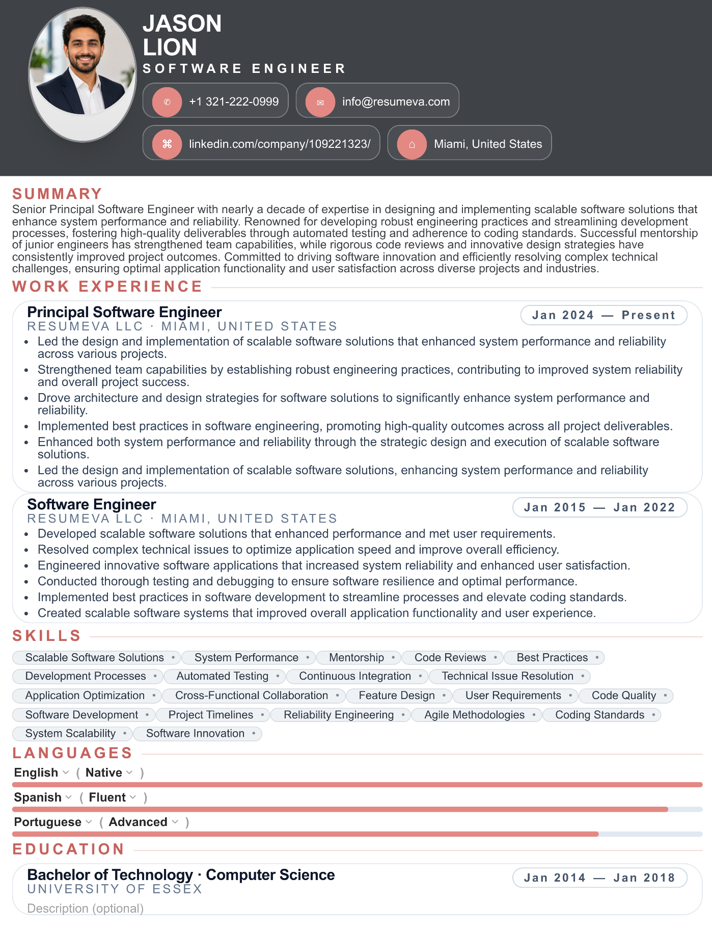 13. Creative Designer resume template preview