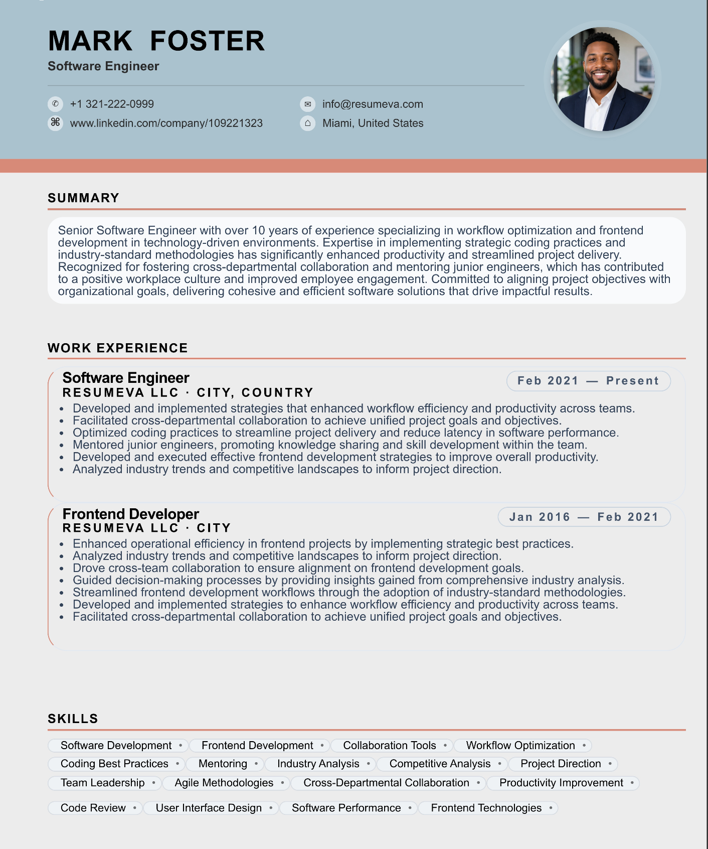 Cybersecurity Specialist resume template preview