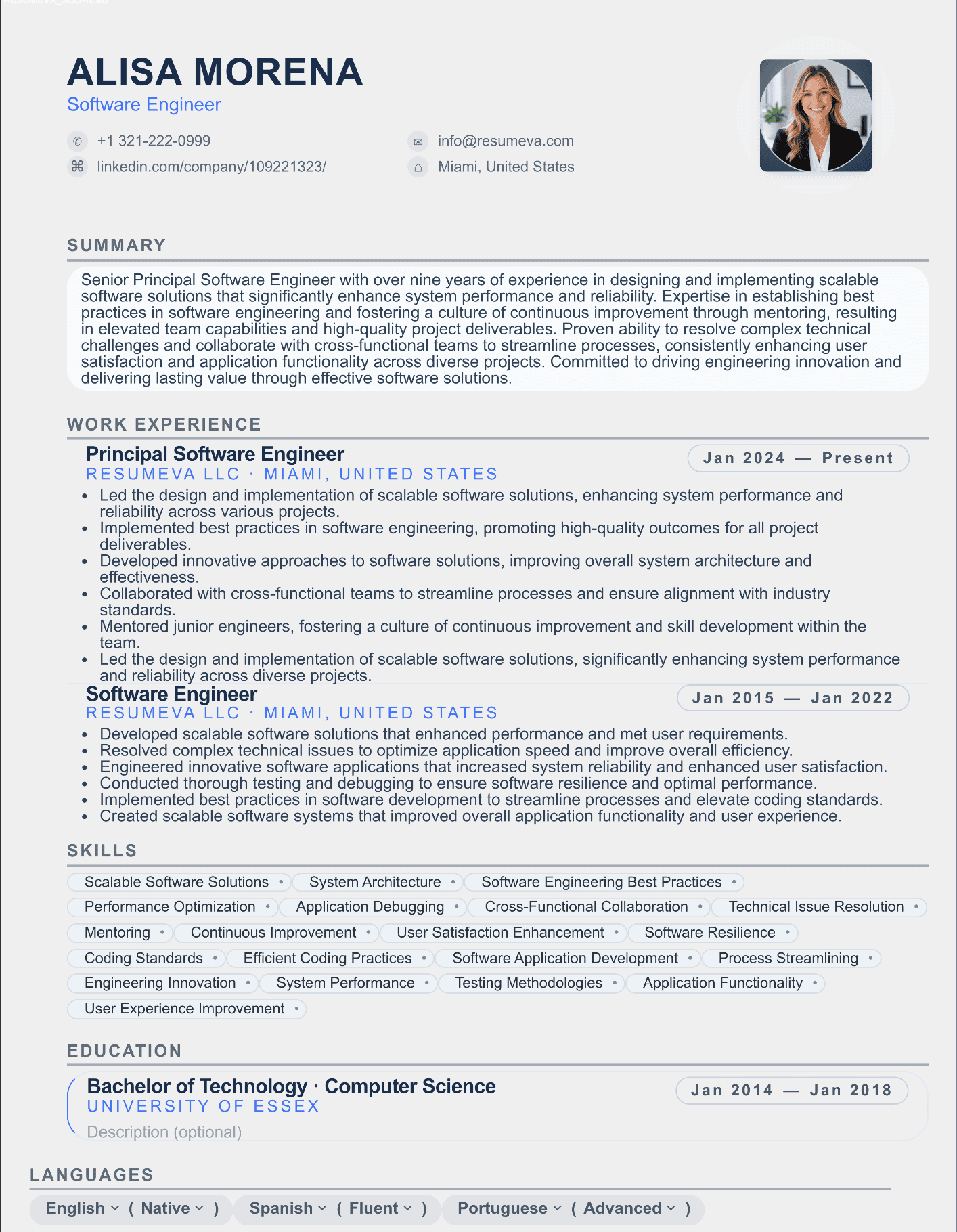 26. Cybersecurity Specialist resume template preview