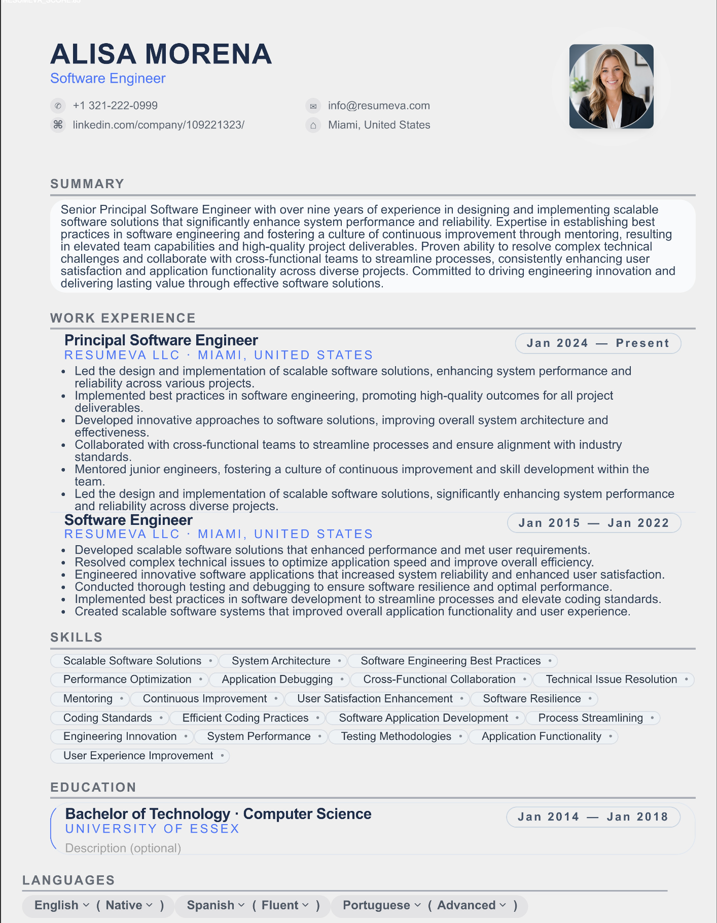 32. Cybersecurity Specialist resume template preview