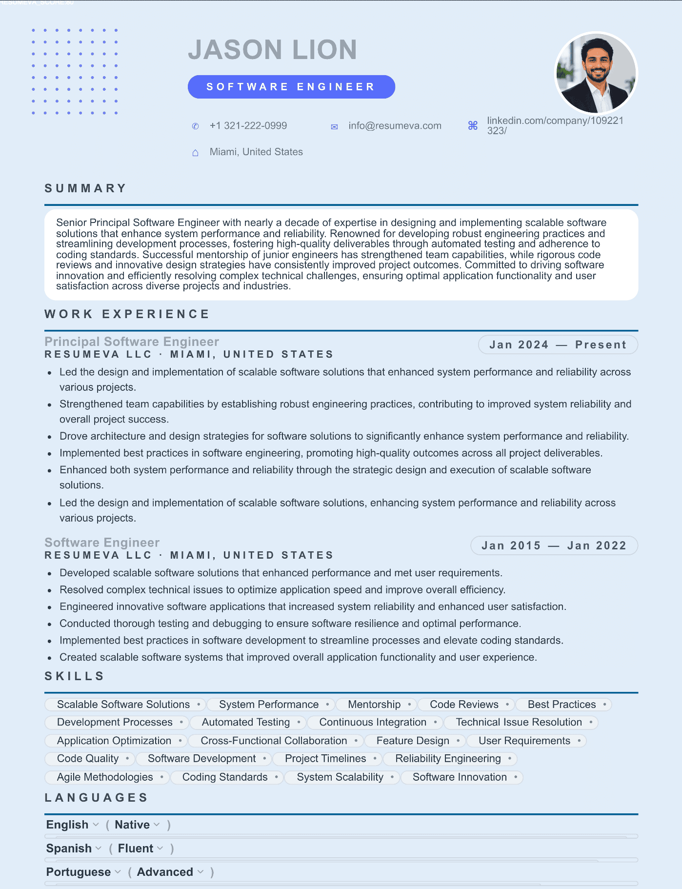 8. Civil Engineer resume template preview