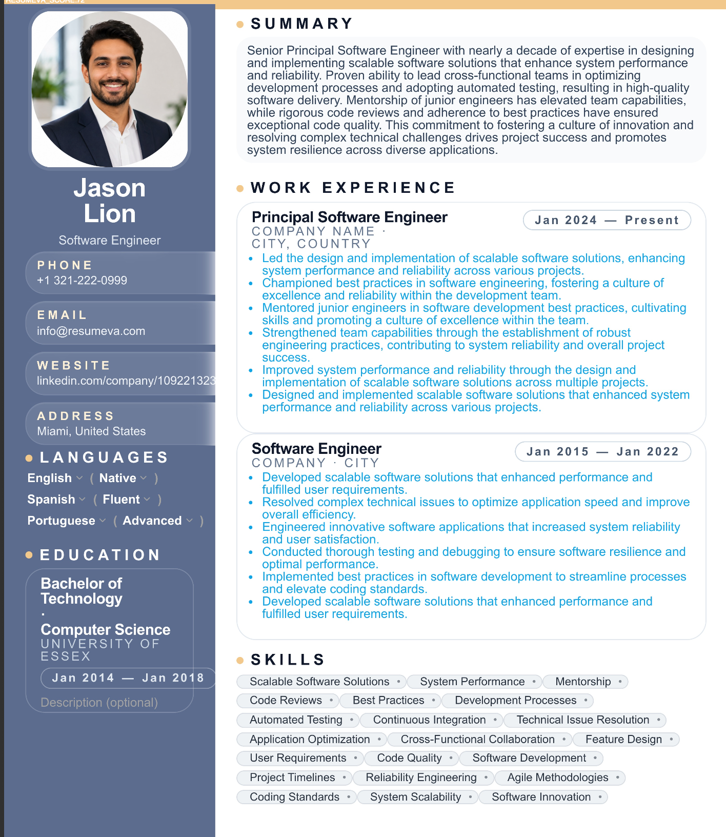 9. Graphic Pro resume template preview