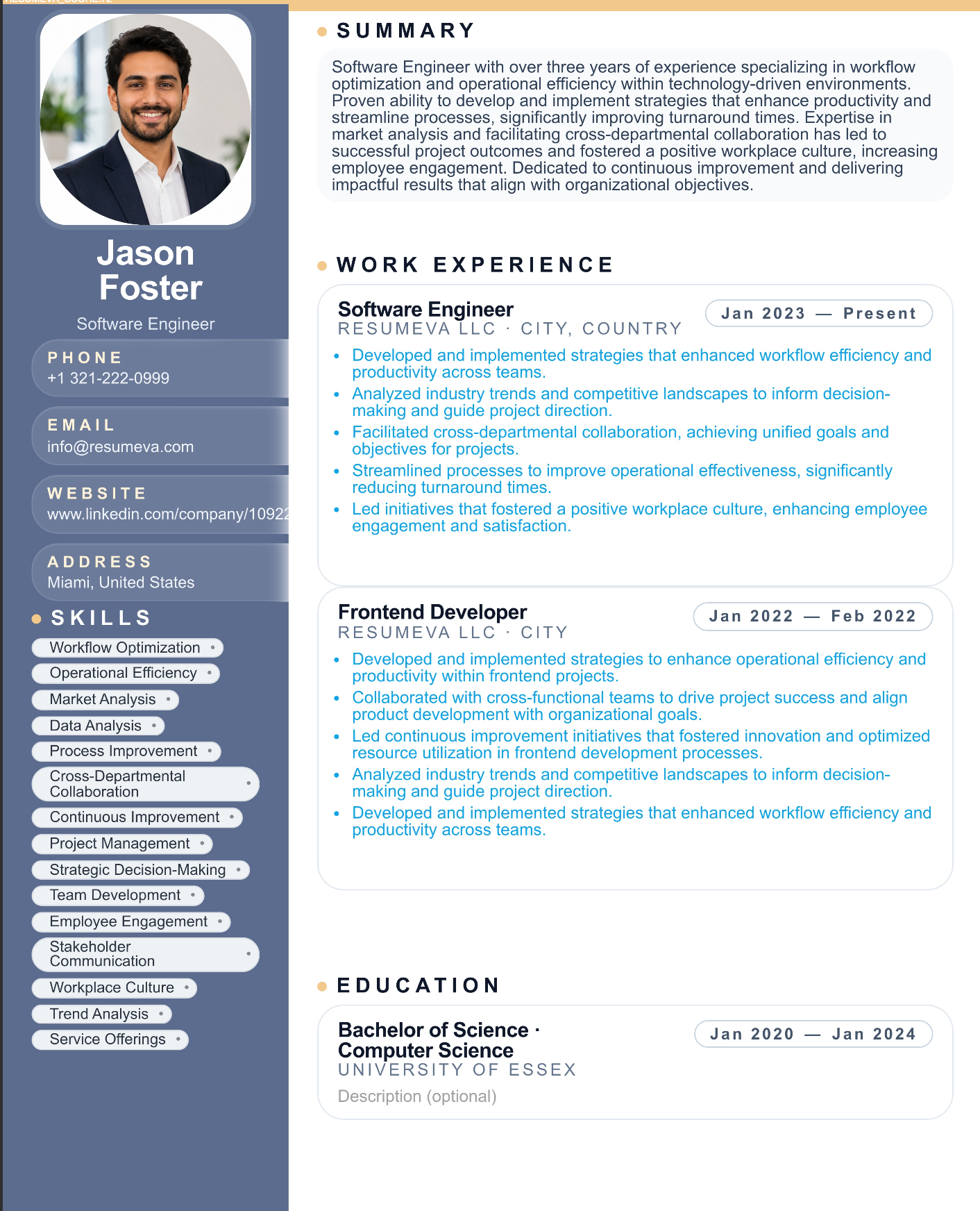 Graphic Pro resume template preview