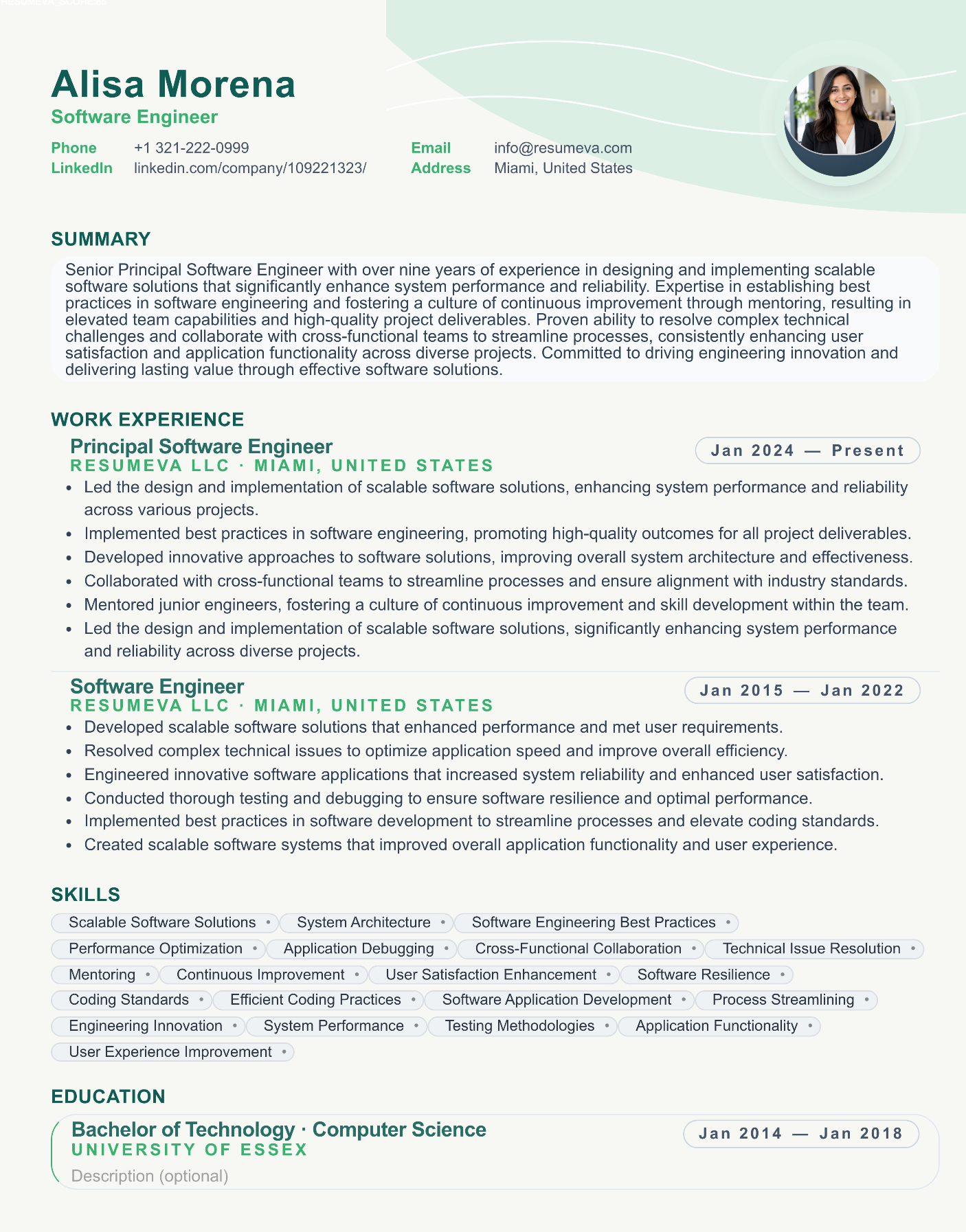 27. Human Resources Manager resume template preview