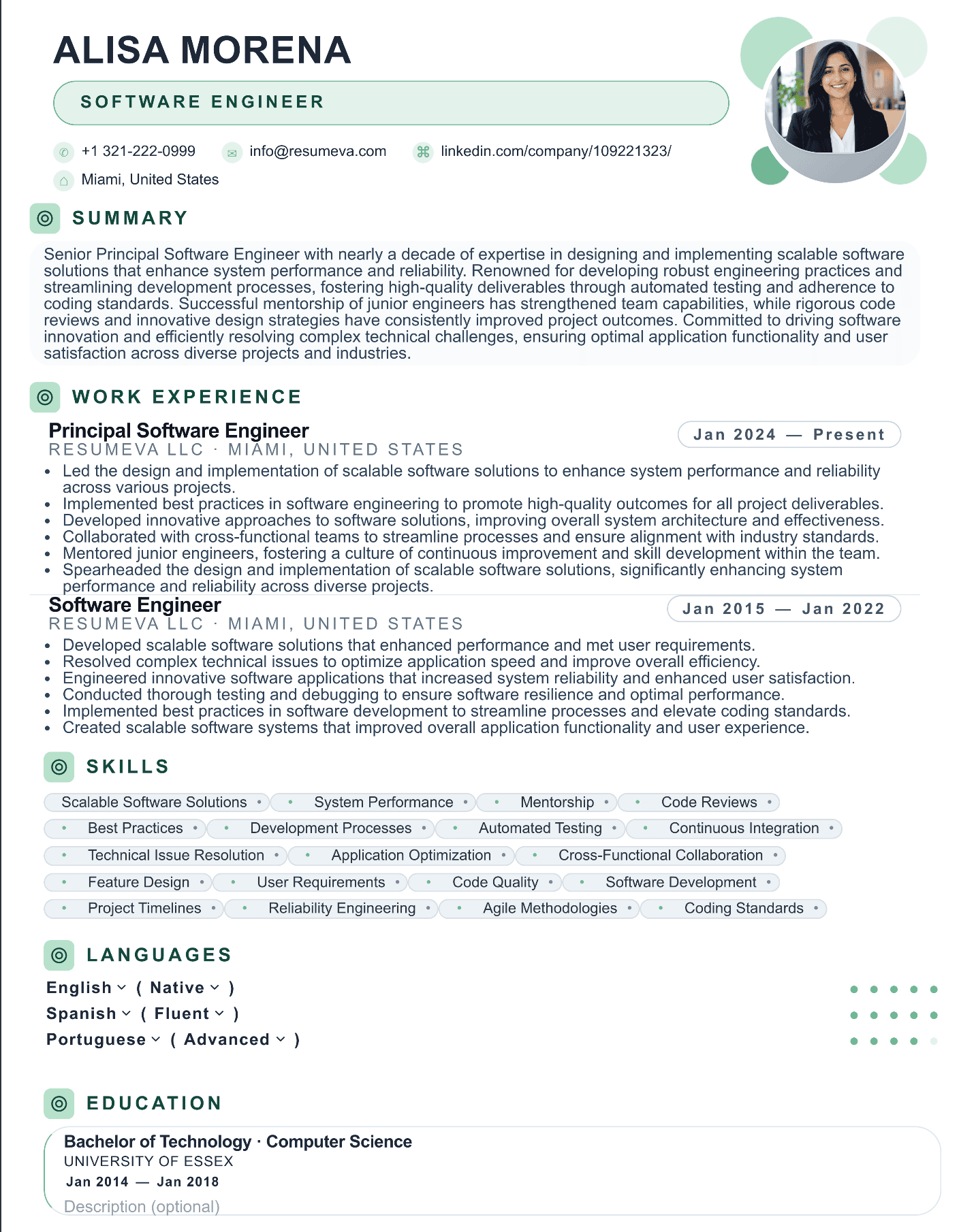 15. Marketing Director resume template preview