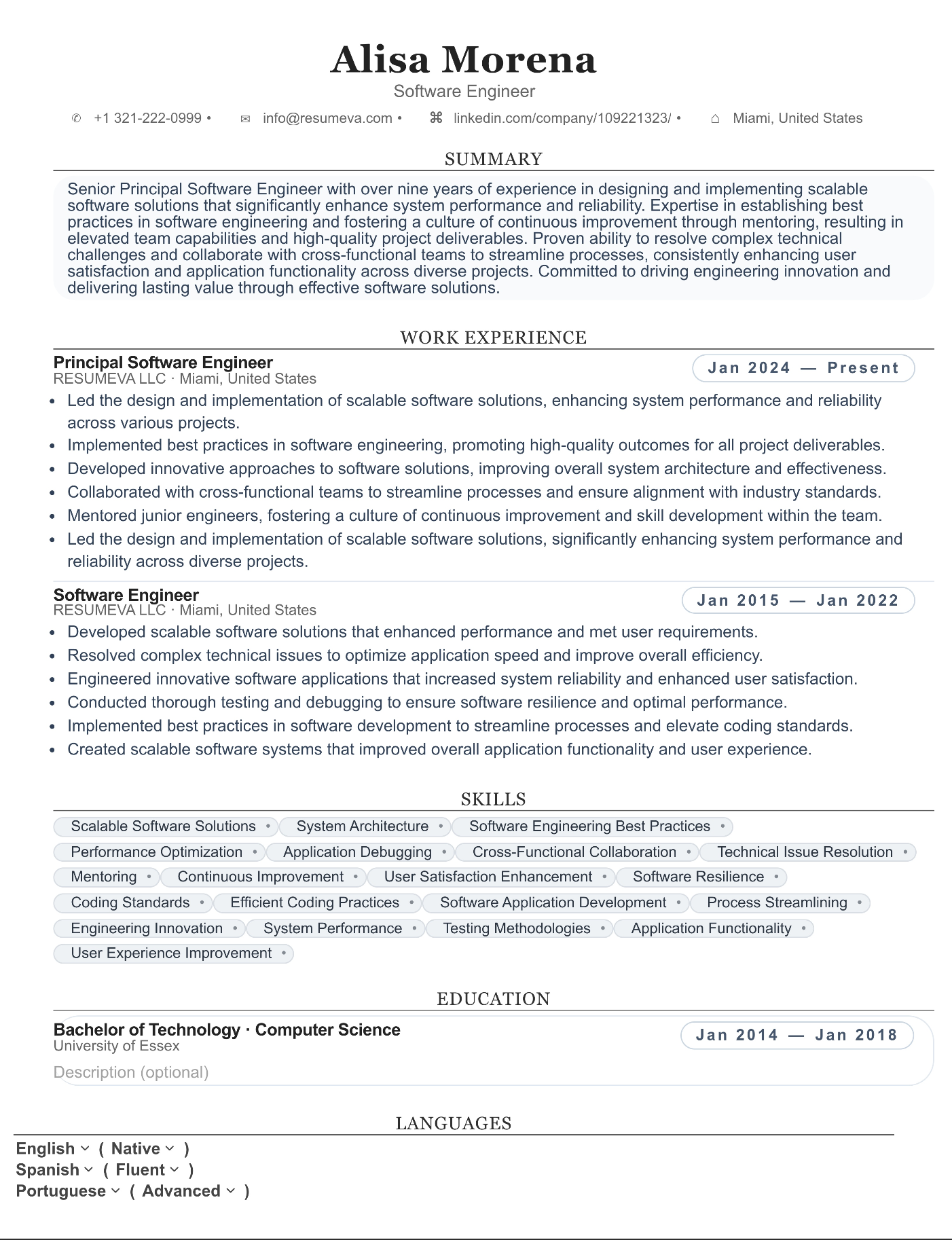 26. Personal Assistant resume template preview