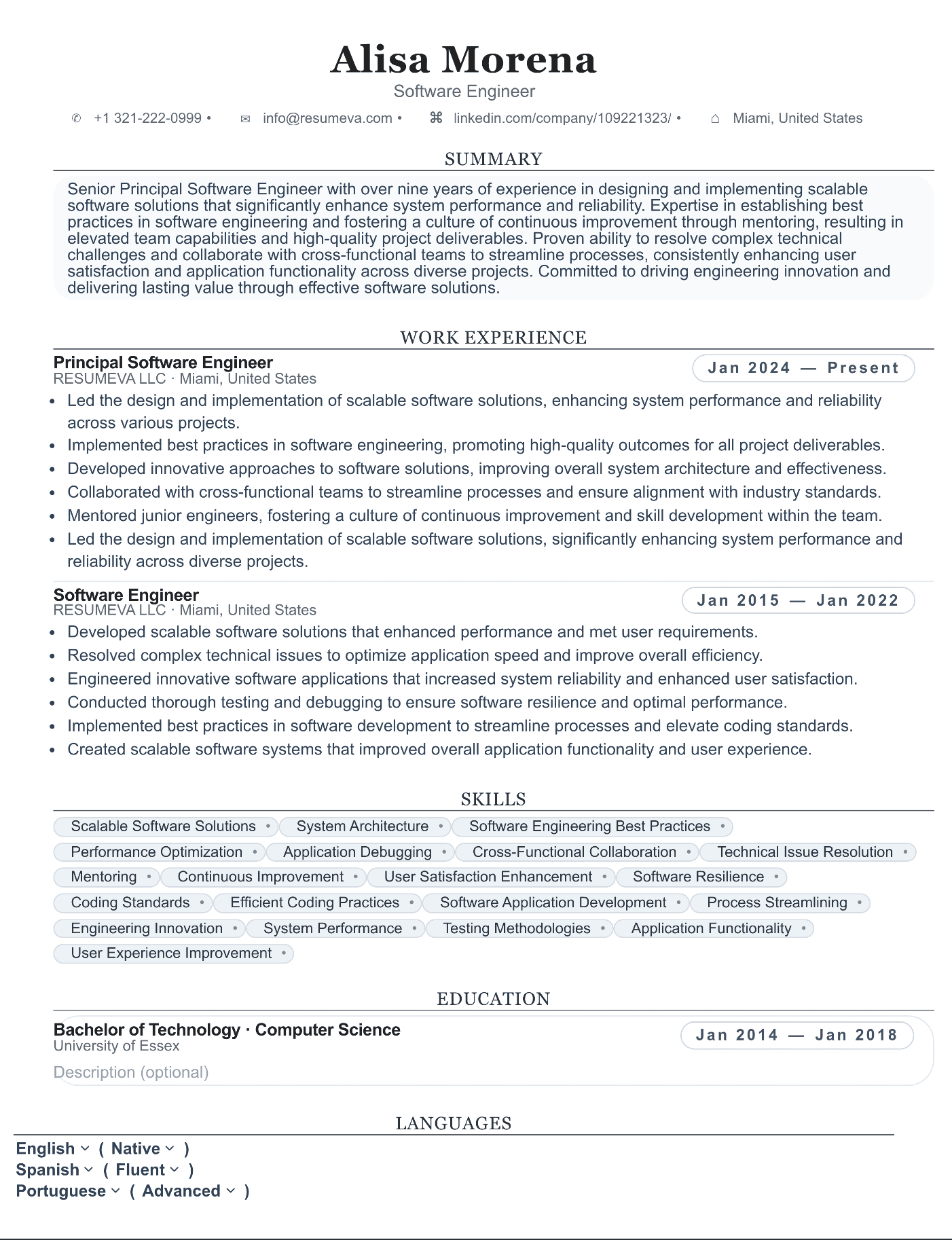 20. Personal Assistant resume template preview